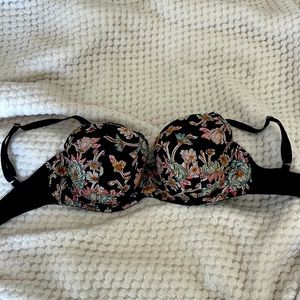 Floral and rose gold bra